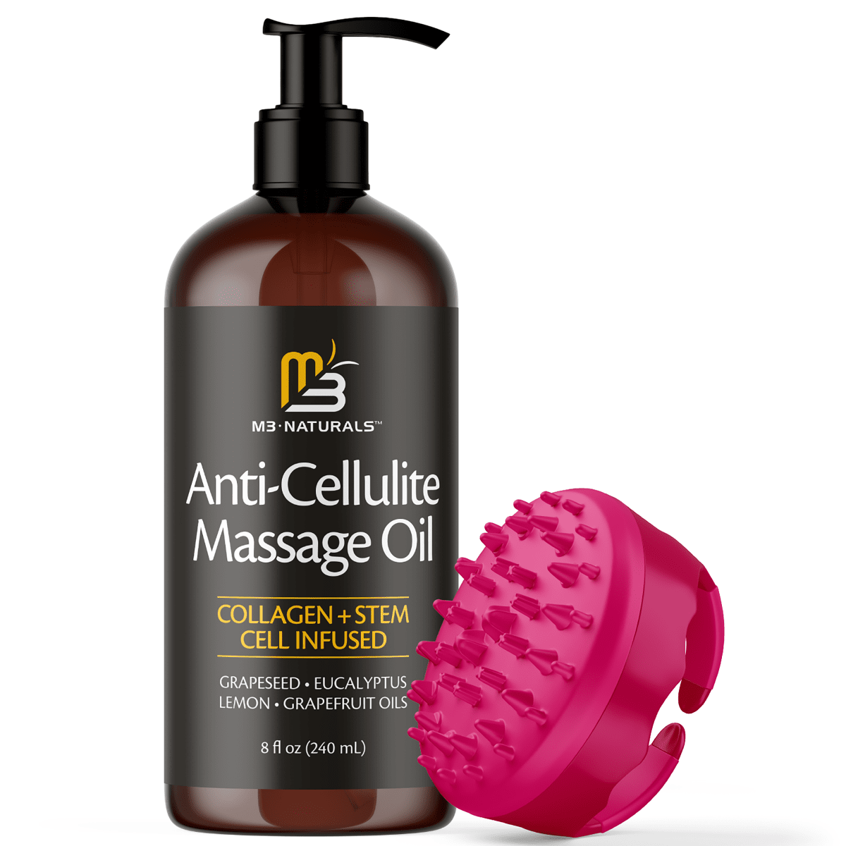 Anti-Cellulite Oil + Silicone Brush Kit